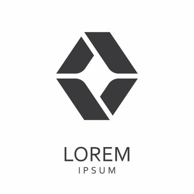 Siyah tasarlamak vektör logo tasarım şablonu