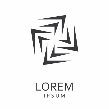 Siyah tasarlamak vektör logo tasarım şablonu