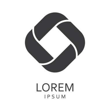 Siyah tasarlamak vektör logo tasarım şablonu