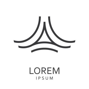 Siyah tasarlamak vektör logo tasarım şablonu