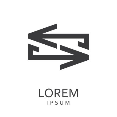 Siyah tasarlamak vektör logo tasarım şablonu