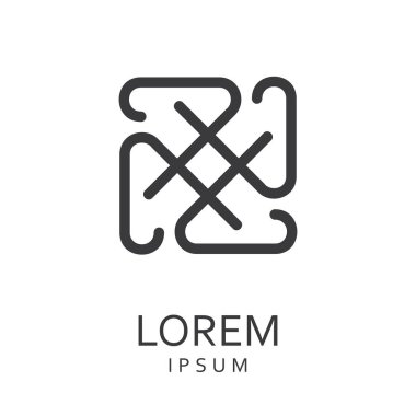 Siyah tasarlamak vektör logo tasarım şablonu