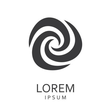 Siyah tasarlamak vektör logo tasarım şablonu