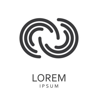 Siyah tasarlamak vektör logo tasarım şablonu