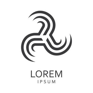 Siyah tasarlamak vektör logo tasarım şablonu