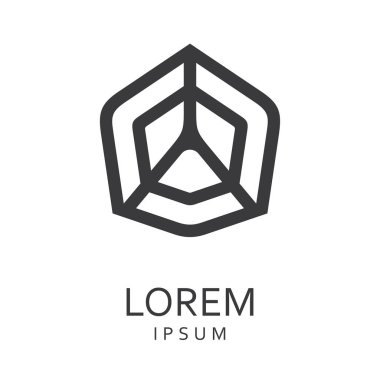 Siyah tasarlamak vektör logo tasarım şablonu