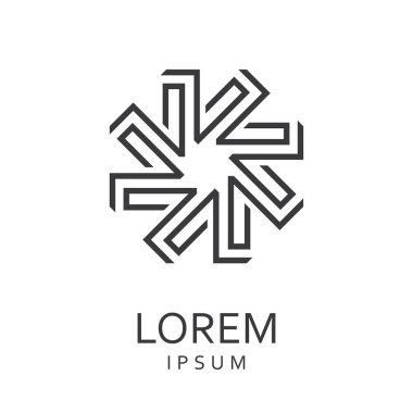 Siyah tasarlamak vektör logo tasarım şablonu