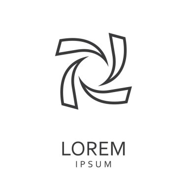 Siyah tasarlamak vektör logo tasarım şablonu