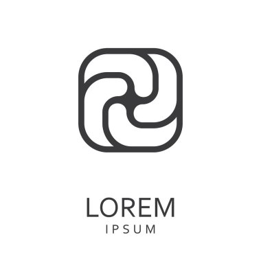 Siyah tasarlamak vektör logo tasarım şablonu