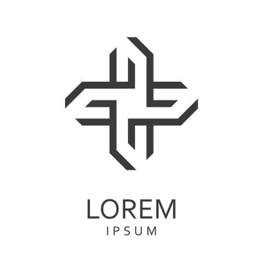 Siyah tasarlamak vektör logo tasarım şablonu