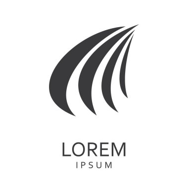 Siyah tasarlamak vektör logo tasarım şablonu