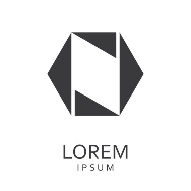 Siyah tasarlamak vektör logo tasarım şablonu