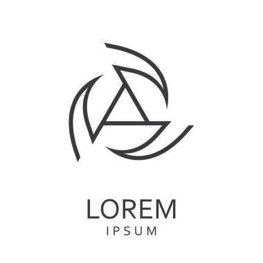 Siyah tasarlamak vektör logo tasarım şablonu