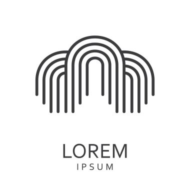 Siyah tasarlamak vektör logo tasarım şablonu