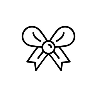 Noel yayı ikonu. Beyaz arkaplanda izole