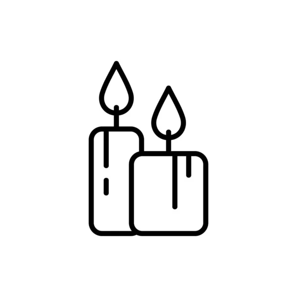 Navidad Quema Velas Icono Aislado Sobre Fondo Blanco — Vector de stock