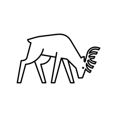 Geyik çizgisi simgesi. Simge tasarımı. Şablon ögeleri