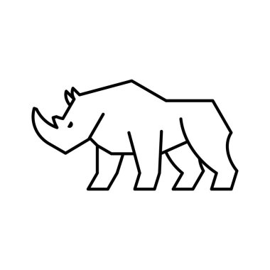 Gergedan hattı ikonu. Simge tasarımı. Şablon ögeleri