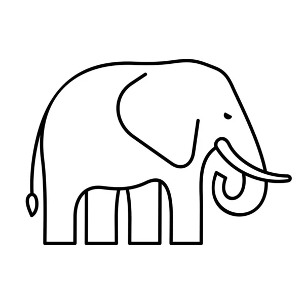 Icono Línea Elefante Diseño Iconos Elementos Plantilla — Archivo Imágenes Vectoriales