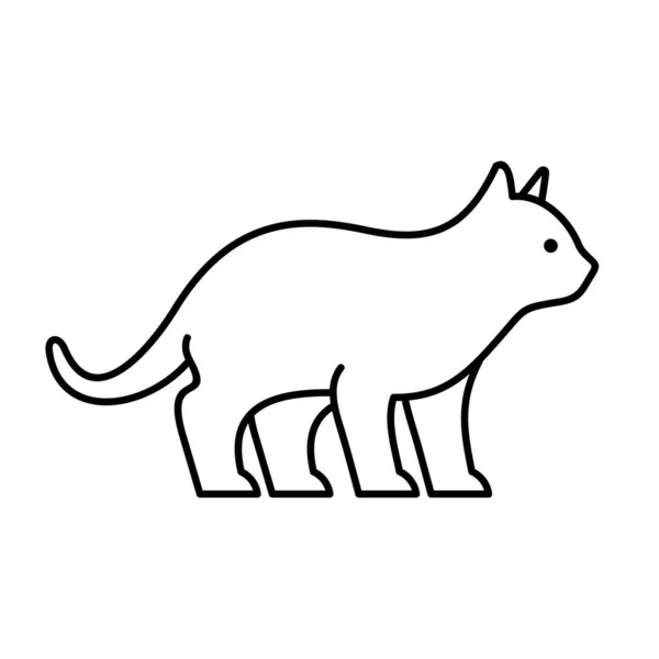 Εικόνα Γραμμής Γάτας Σχεδιασμός Εικονιδίων Στοιχεία Προτύπου — Διανυσματικό Αρχείο