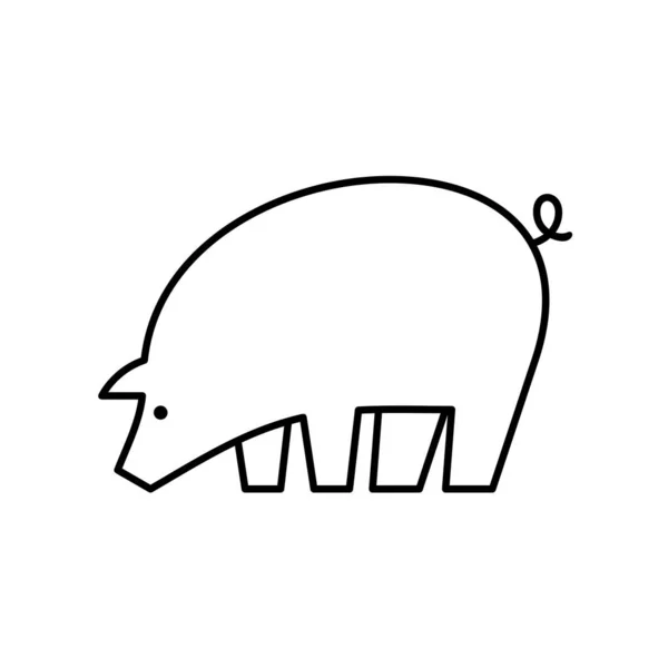 Schweinsteigsymbol Symboldesign Vorlagenelemente — Stockvektor