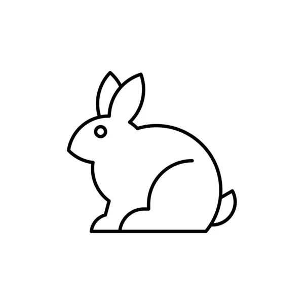 ウサギの線のアイコンアイコンデザイン テンプレート要素 — ストックベクタ