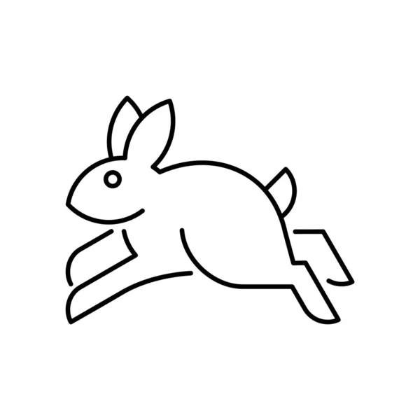 Icono Línea Conejo Diseño Iconos Elementos Plantilla — Vector de stock
