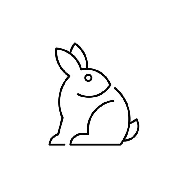 ウサギの線のアイコンアイコンデザイン テンプレート要素 — ストックベクタ