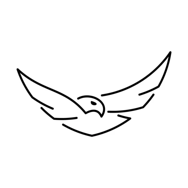 Значок Линии Орла Дизайн Икон Шаблоны — стоковый вектор