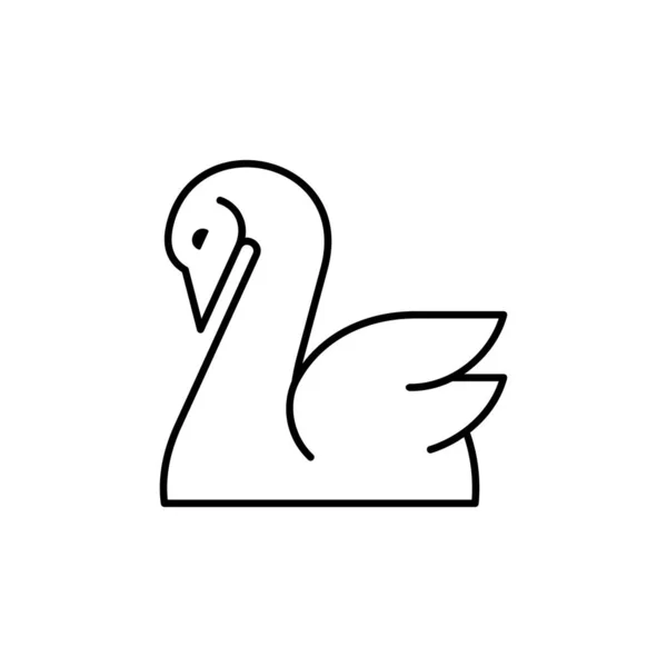 Icono Línea Cisne Diseño Iconos Elementos Plantilla — Vector de stock