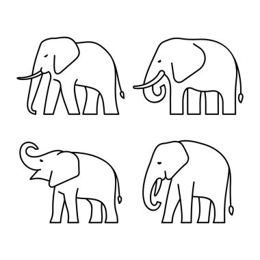 Fil çizgisi simgeleri. Simge tasarımı. Şablon ögeleri