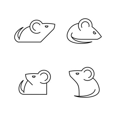 Fare çizgi simgeleri kümesi. Simge tasarımı. Şablon ögeleri