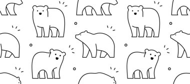 Ayılarla kusursuz bir düzen. Simge tasarımı. beyaz arkaplanda izole