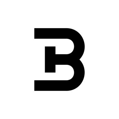 B harfi logosunu görmeniz gerekir. Simgesi tasarım. Şablon öğeleri - vektör işareti