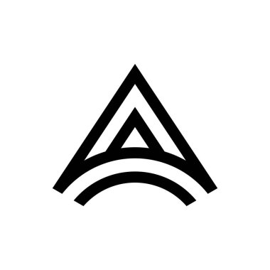 Harf A logo. Simgesi tasarım. Şablon öğeleri - vektör işareti