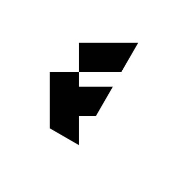 F harfi logosunu görmeniz gerekir. Simgesi tasarım. Şablon öğeleri - vektör işareti