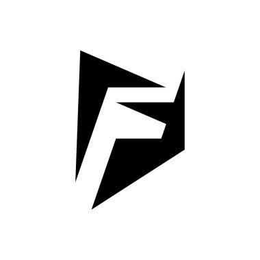 F harfi logosunu görmeniz gerekir. Simgesi tasarım. Şablon öğeleri - vektör işareti