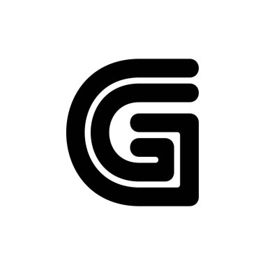 G harfi logosunu görmeniz gerekir. Simgesi tasarım. Şablon öğeleri - vektör işareti