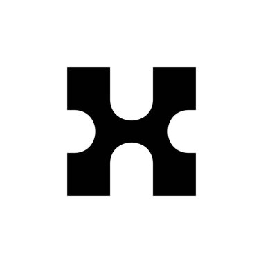 H harfi logosunu görmeniz gerekir. Simgesi tasarım. Şablon öğeleri - vektör işareti