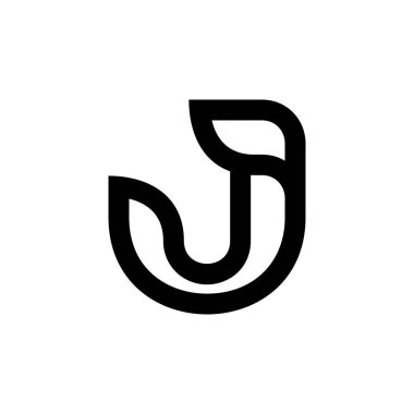 J harfi logosunu görmeniz gerekir. Simgesi tasarım. Şablon öğeleri - vektör işareti