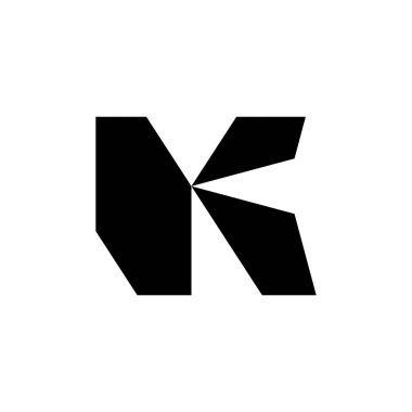 K harfi logosunu görmeniz gerekir. Simgesi tasarım. Şablon öğeleri - vektör işareti