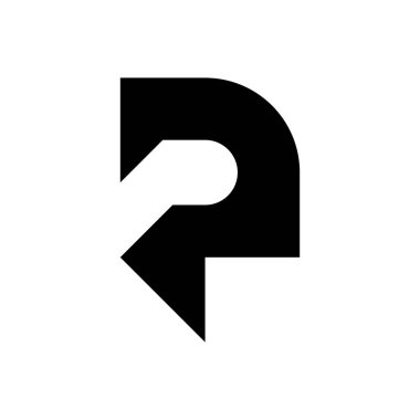 P harfi logosunu görmeniz gerekir. Simgesi tasarım. Şablon öğeleri - vektör işareti