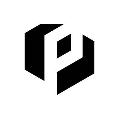 P harfi logosunu görmeniz gerekir. Simgesi tasarım. Şablon öğeleri - vektör işareti