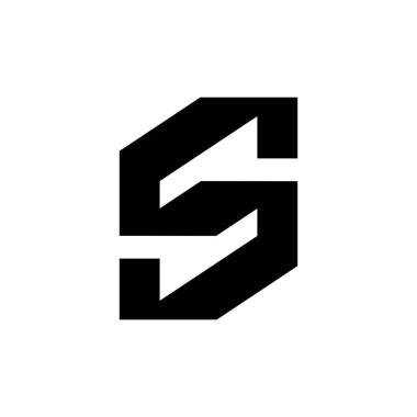 S harfi logosunu görmeniz gerekir. Simgesi tasarım. Şablon öğeleri - vektör işareti