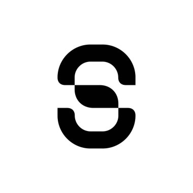 S harfi logosunu görmeniz gerekir. Simgesi tasarım. Şablon öğeleri - vektör işareti