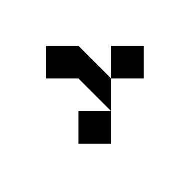 T harfinin logosunu görmeniz gerekir. Simgesi tasarım. Şablon öğeleri - vektör işareti