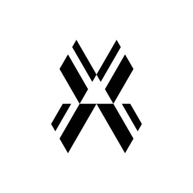 Mektup X logosu. Simgesi tasarım. Şablon öğeleri - vektör işareti