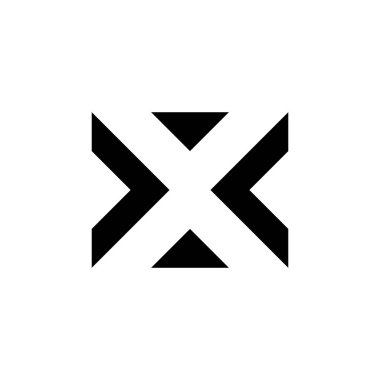 Mektup X logosu. Simgesi tasarım. Şablon öğeleri - vektör işareti