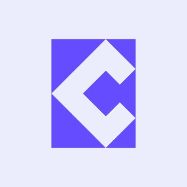 C harfi logosunu görmeniz gerekir. Simgesi tasarım. Şablon öğeleri - vektör işareti