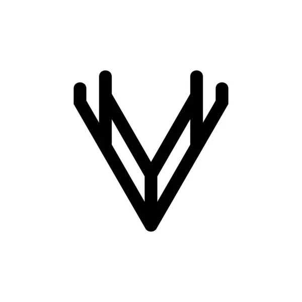 Harf Logosunu Görmeniz Gerekir Simgesi Tasarım Şablon Öğeleri Vektör Işareti — Stok Vektör